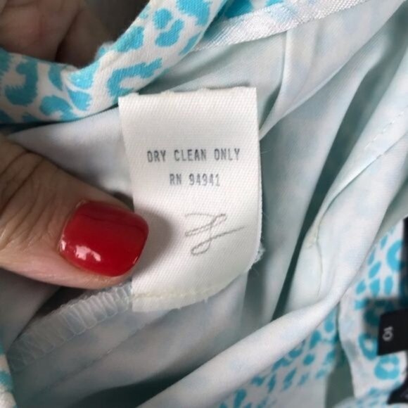 Leopard Print Womens Pants Size 10 Cotton & Lycra Blend with Side Zipper - Picture 6 of 8